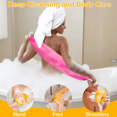 Mytium exfoliating-texture net sponge creates rich foam with any shower gel.