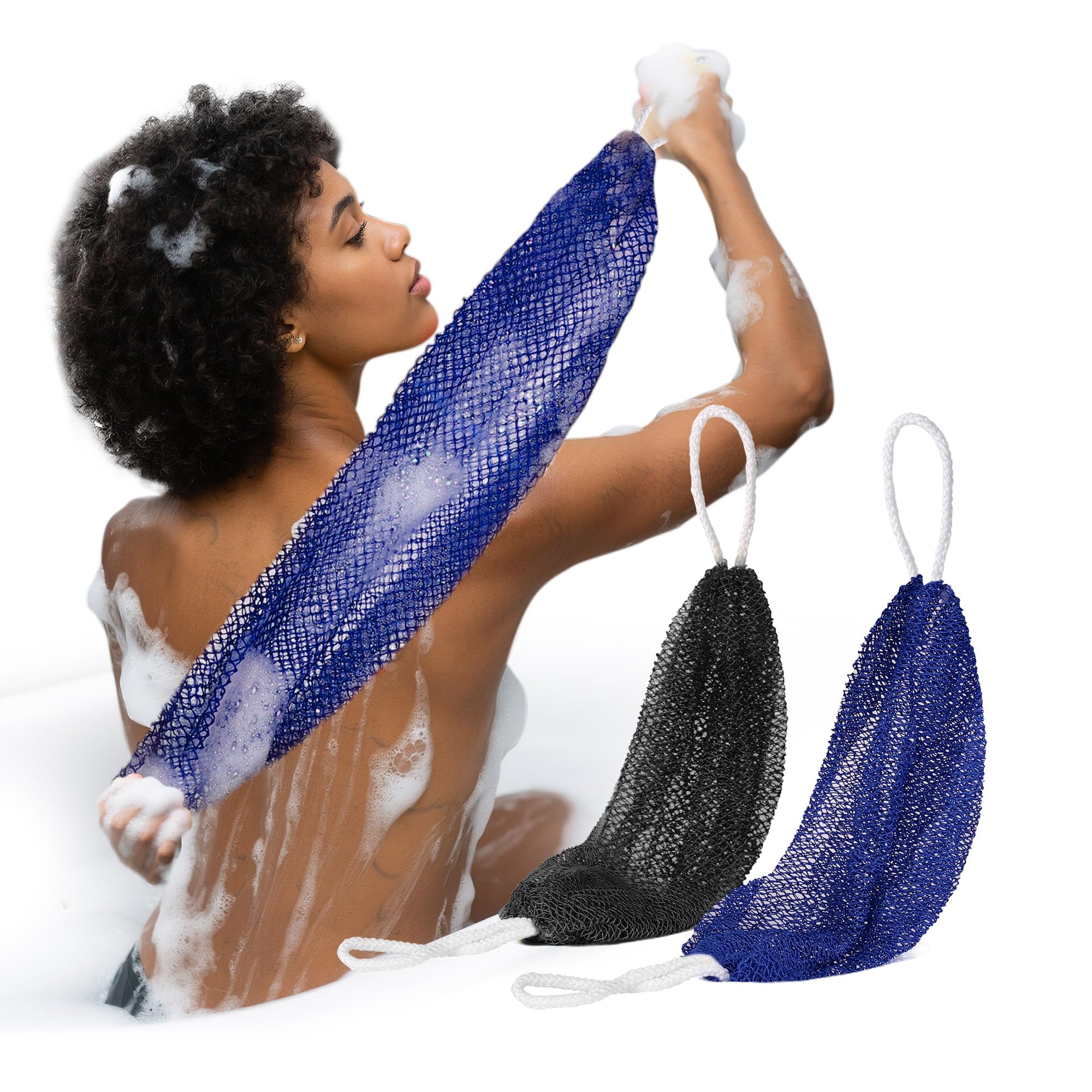 Mytium African net sponge knots close-up highlighting gentle exfoliation