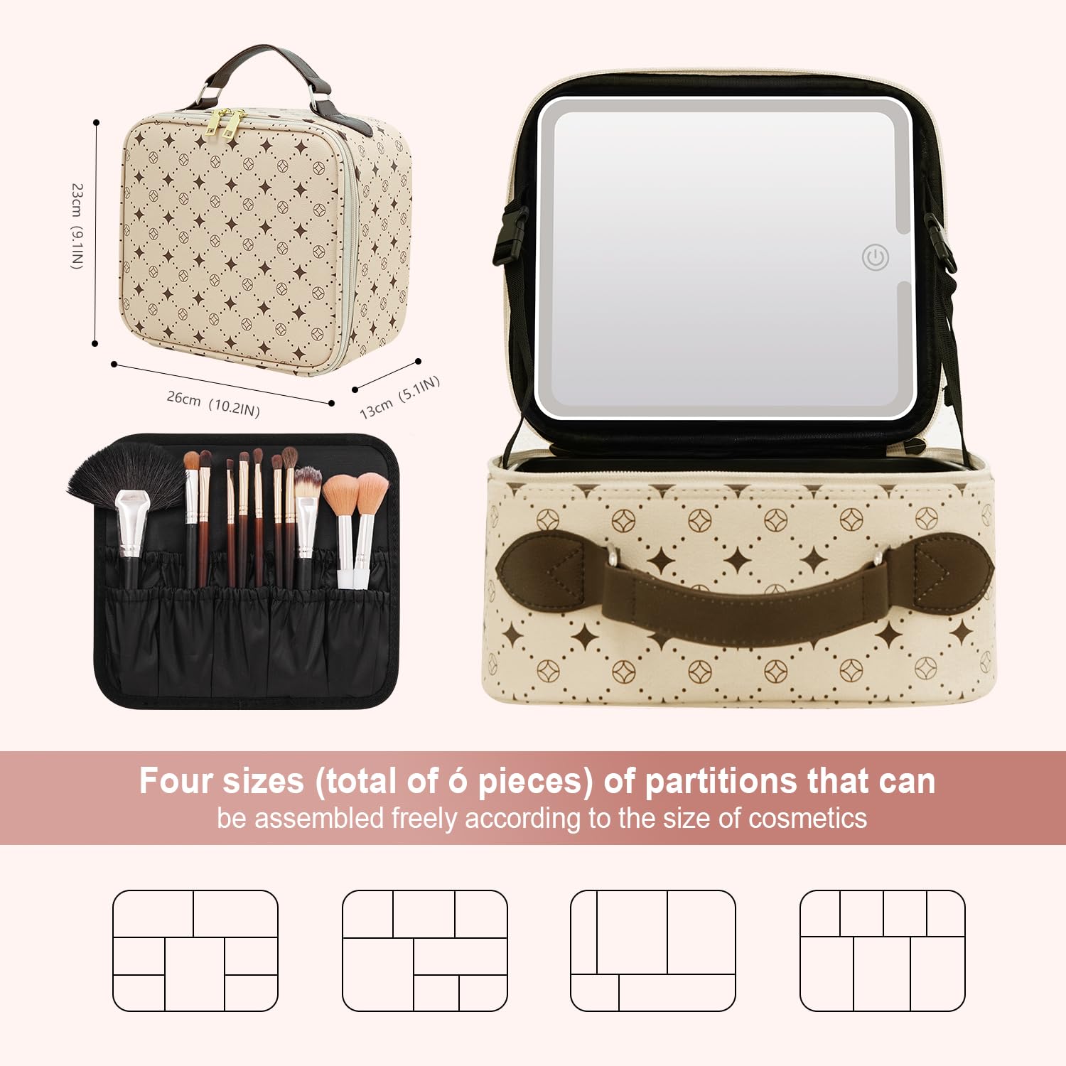 M Y U R E N leather lychee-pattern exterior offers soft touch and luxury