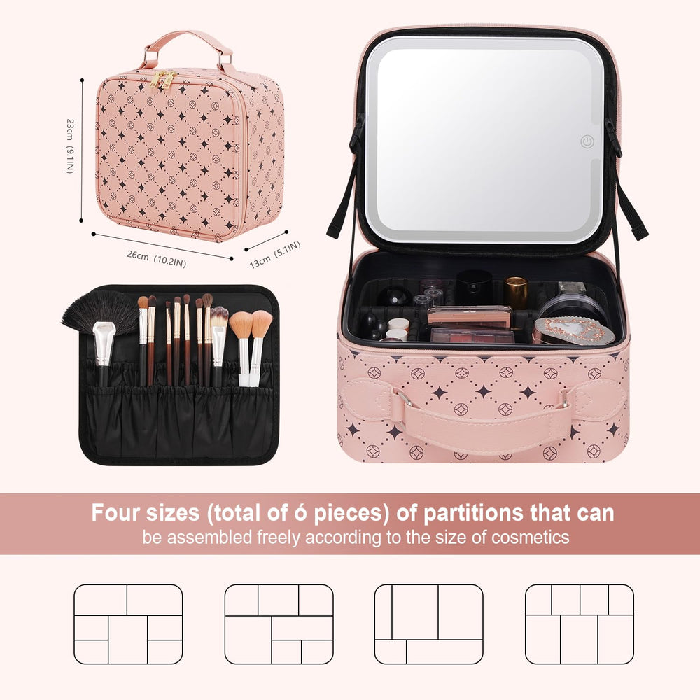 MYUREN LED mirror with three brightness levels for accurate makeup in any light.