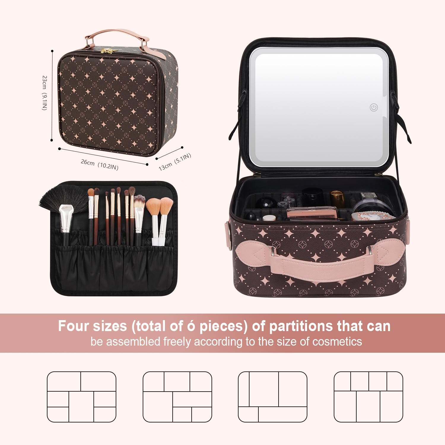 M Y U R E N portable cosmetic case ideal for busy mornings and weekend trips.