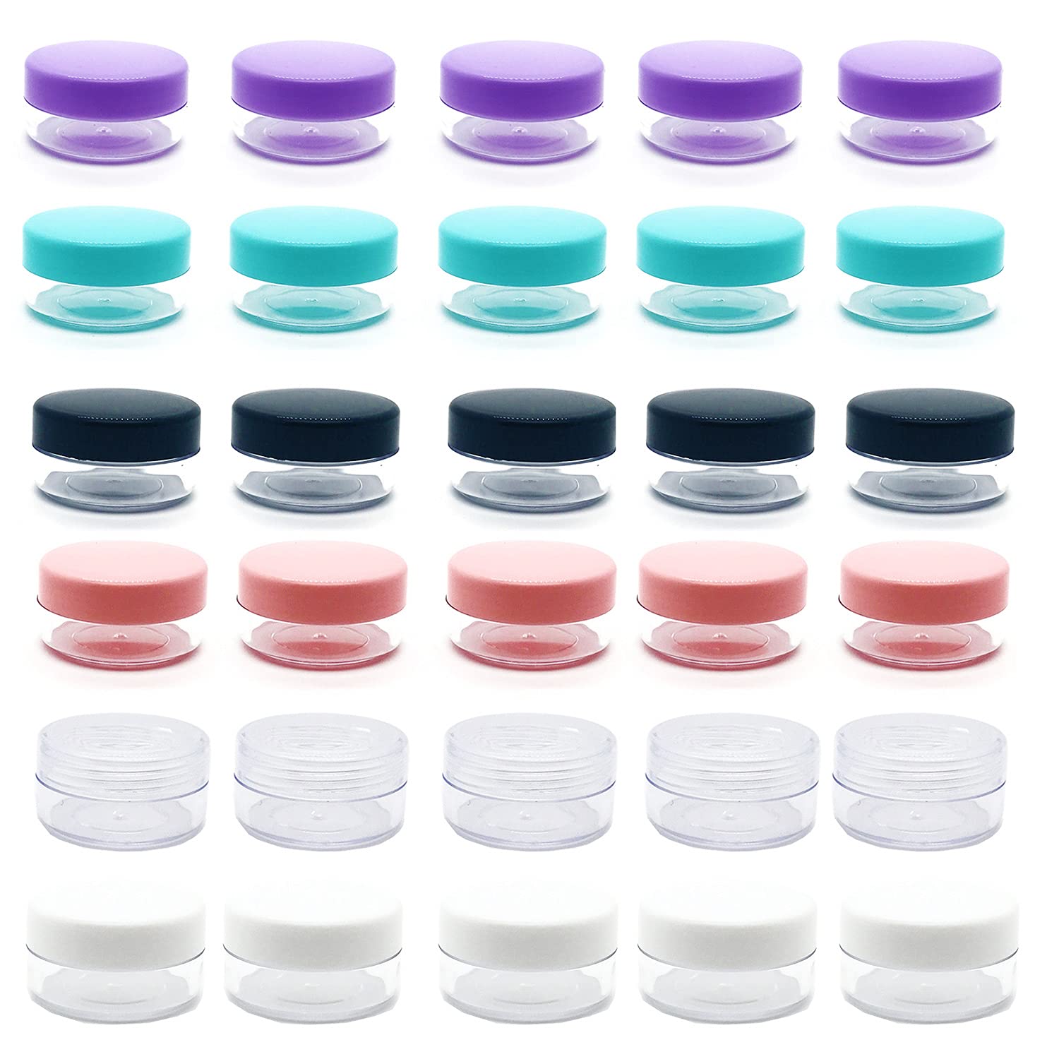 MYYZMY 30pcs clear sample containers set for easy cosmetic organization and quick sampling