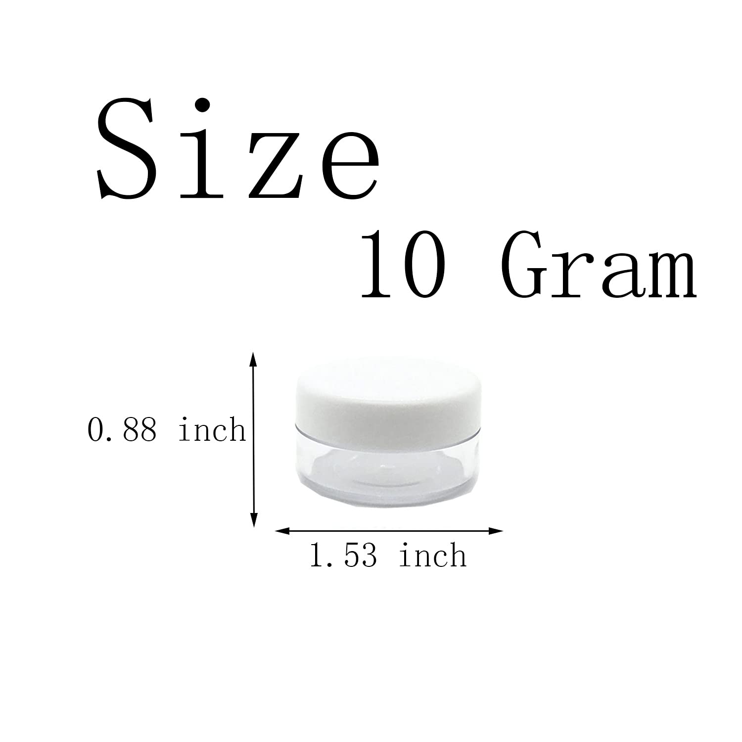MYYZMY sample containers with threaded leakproof cap for secure travel