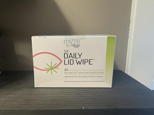 Myze daily lid wipe individually wrapped for on-the-go hygiene and comfort.