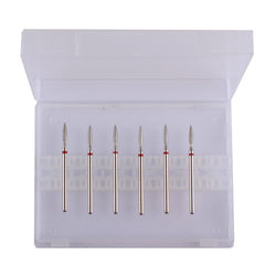 MZCMSL drill bit set packaging case open illustrating easy transport for home or salon use.