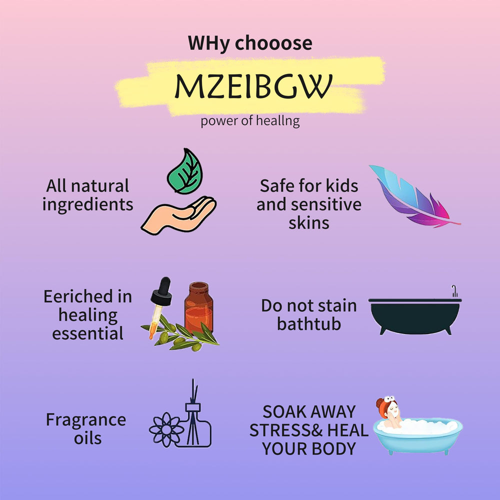 MZEIBGW Bath Bombs Chamomile Bergamot combines calming notes for unwinding after a long day