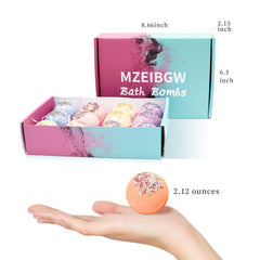 MZEIBGW Bath Bombs Eucalyptus Peppermint delivers refreshing spa-like fizz and clear-headed calm