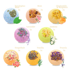MZEIBGW Bath Bombs Rose focuses on a romantic floral scent for a soothing bath