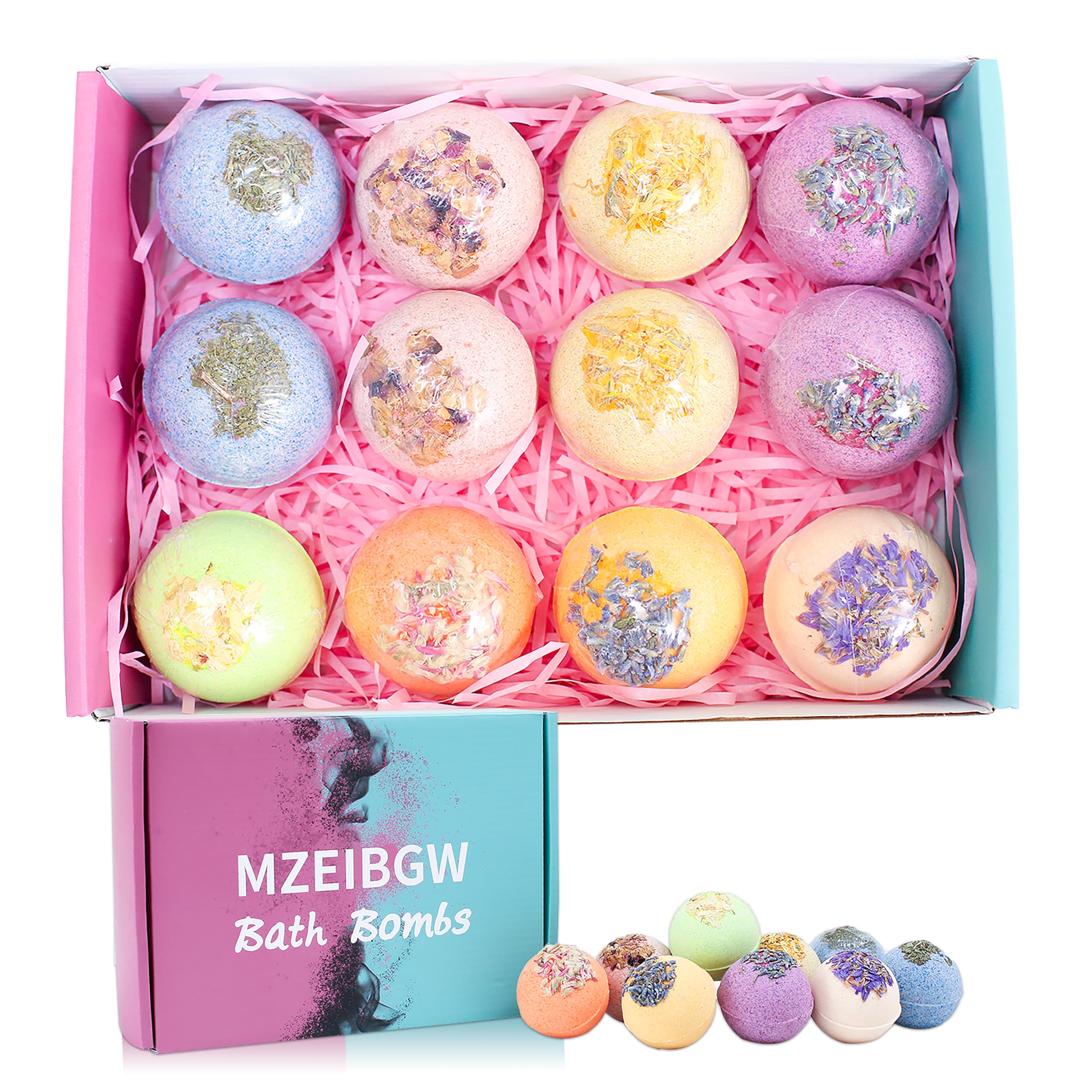 MZEIBGW Bath Bombs Varieties Pack offers assorted scents for a relaxing at-home spa experience