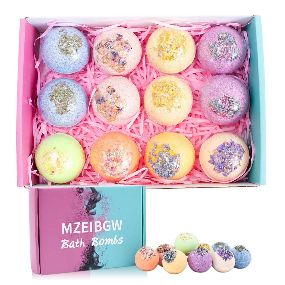 MZEIBGW Bath Bombs Varieties Pack offers assorted scents for a relaxing at-home spa experience