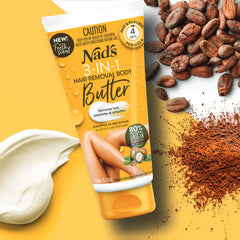 Nad's 3n1 cream jar application shows creamy texture for smooth use.