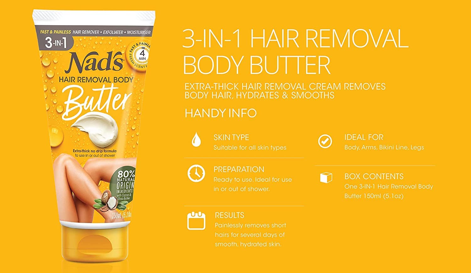 Nad's 3n1 in-shower-use shown for versatile hair removal.
