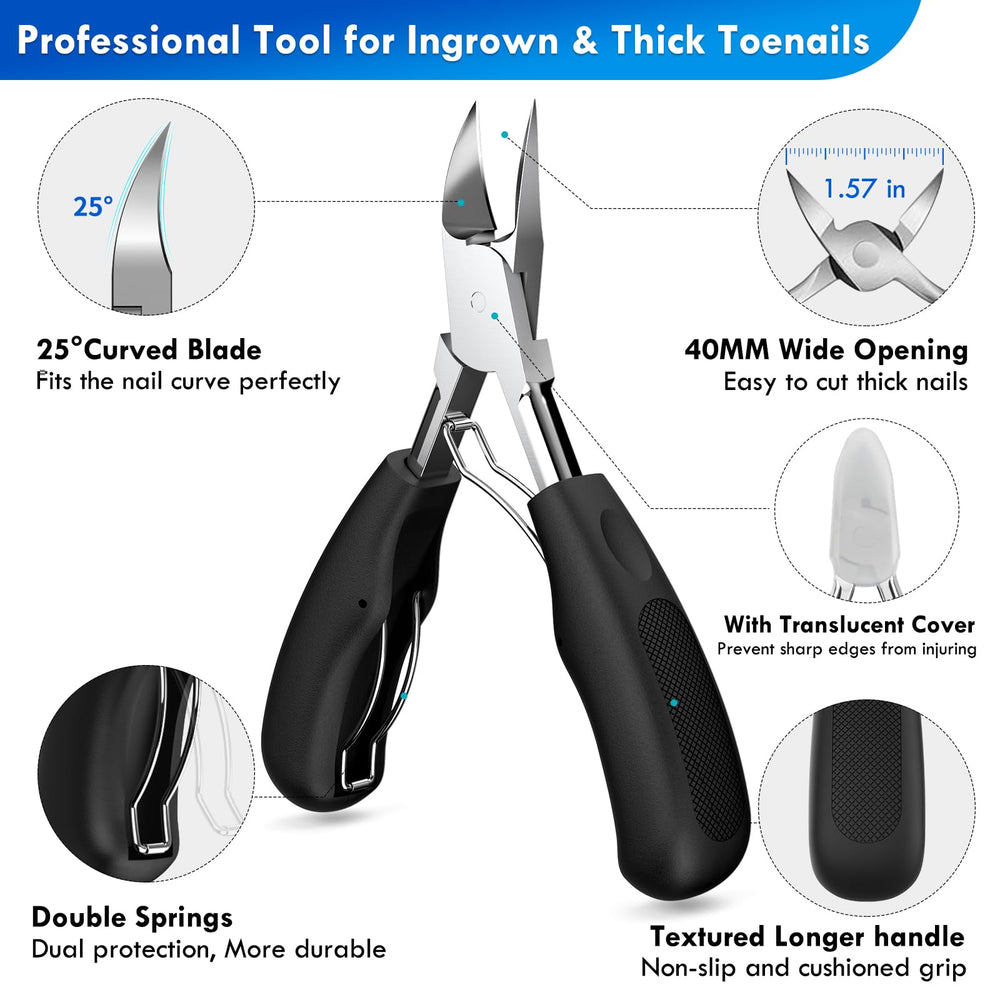 Nadadora wide opening straight nail clipper designed for thick nails and smooth cuts.