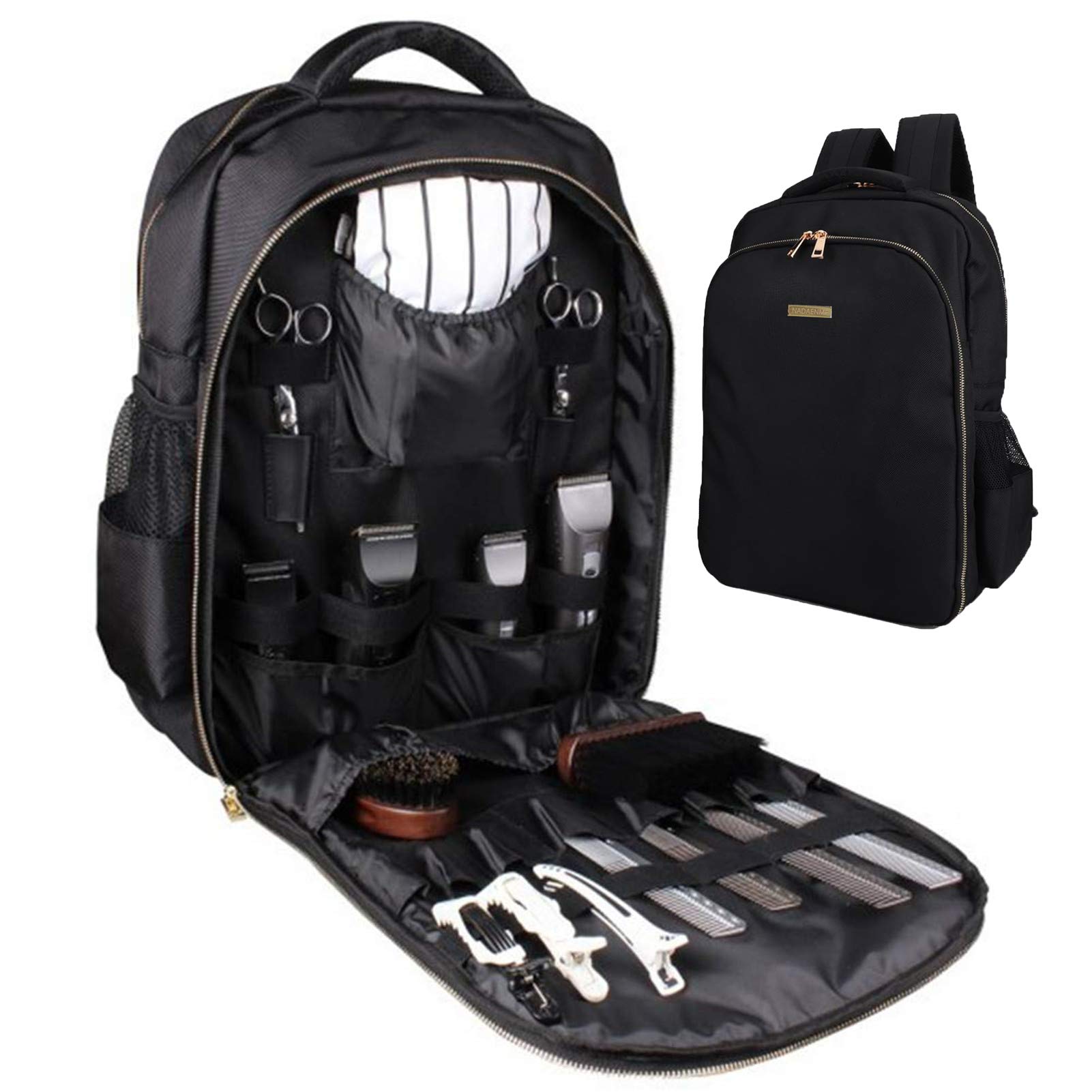 NADAENMF barber bag organizer backpack with spacious main compartment for easy tool access