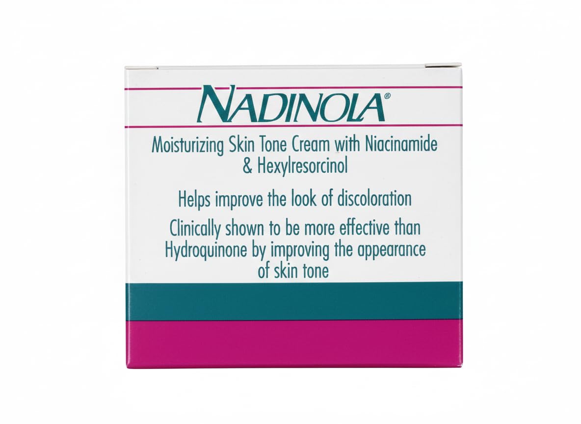 Nadinola application swatches demonstrate gentle spreading for daily use