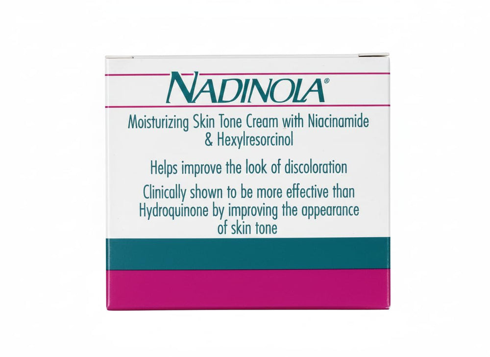 Nadinola application swatches demonstrate gentle spreading for daily use