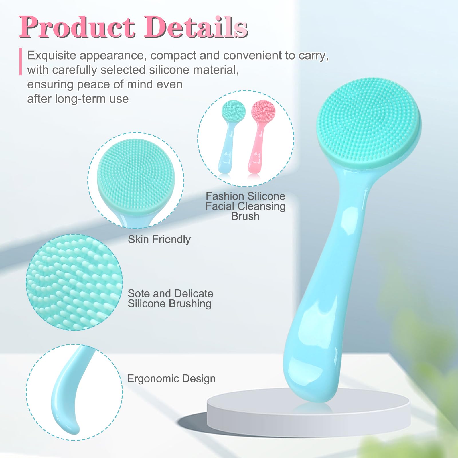 NADUSEP cepillo facial resistente al agua para lavado rápido y sencillo.