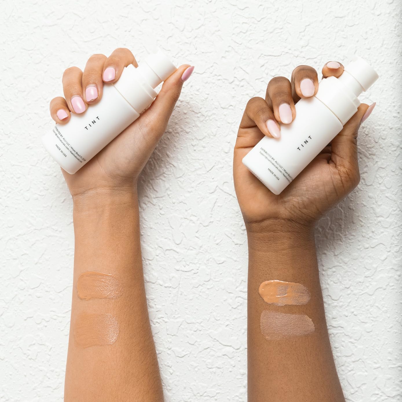 NAELI application close-up applying tinted moisturizer for a lightweight finish.