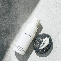 NAELI Retinoid Night Cream hyaluronic acid illustration emphasizes deep hydration for plump skin.