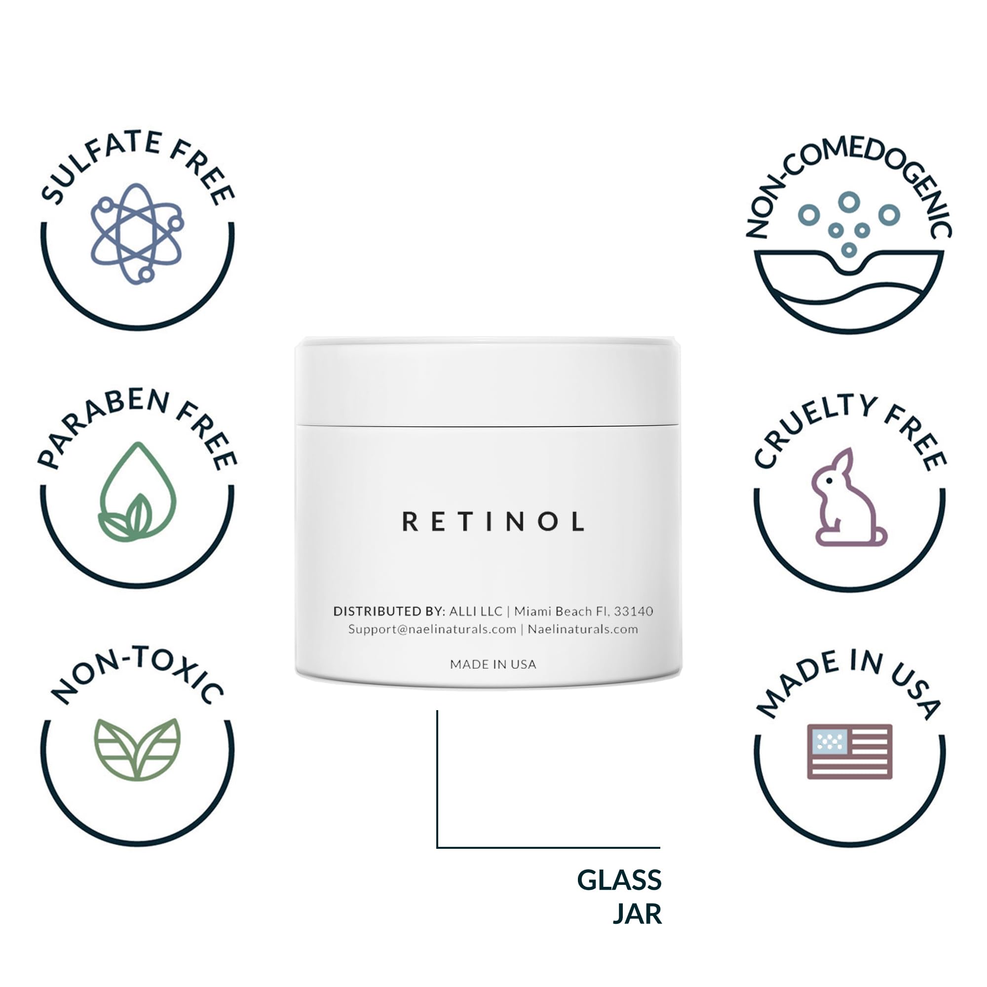 NAELI Retinoid Night Cream with hyaluronic acid for hydration and plump skin