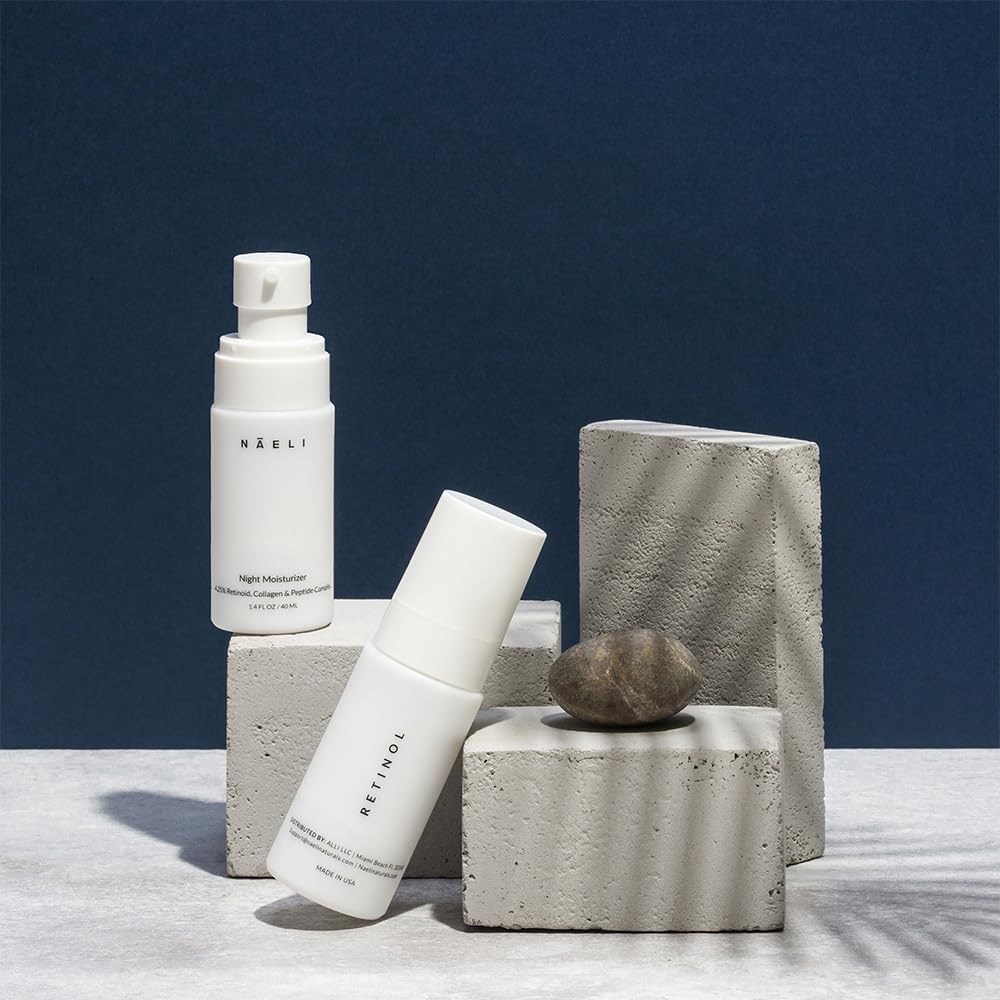 NAELI Retinoid Night Cream label image signals USA-made, clean ingredients.