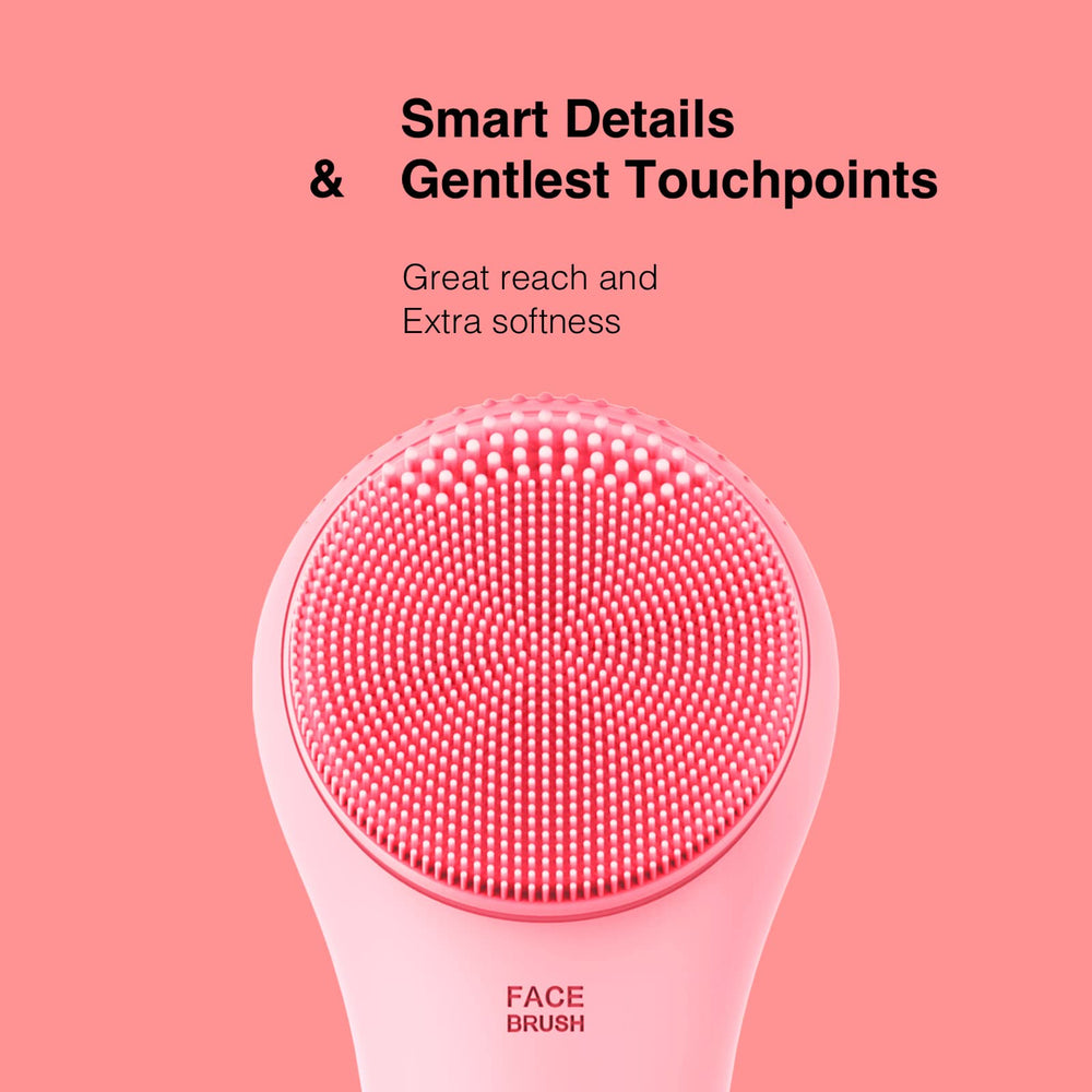 Nagacoola CLIE pink brush demonstrates all-skin-types suitability and gentle cleansing
