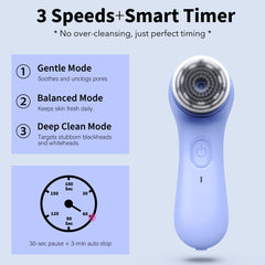 NågraCoola electric cleansing brush three speeds for gentle to deep cleansing