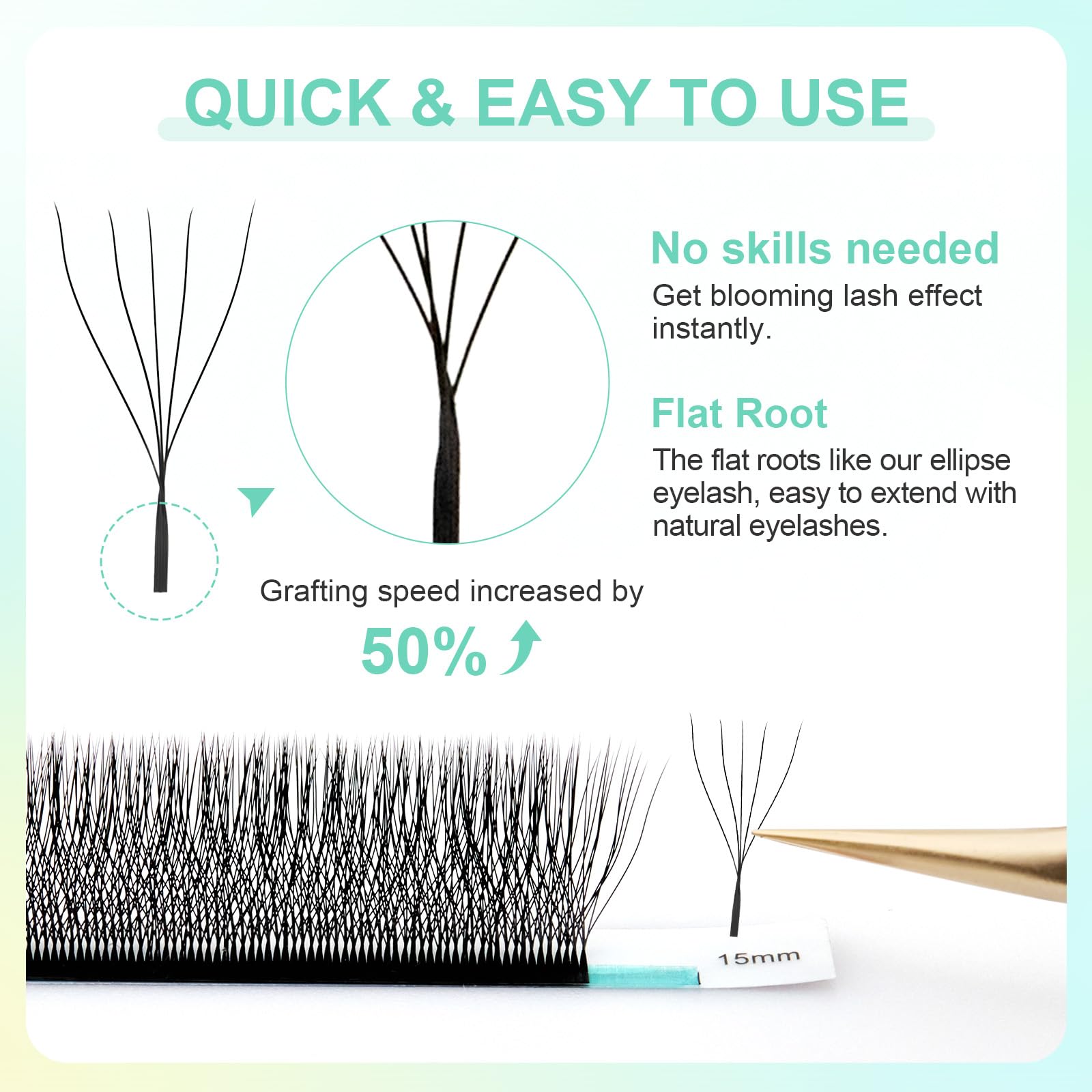Nagaraku soft matte black lashes with natural look and comfortable wear.