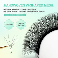 Nagaraku W Clover lash fans soft base for graceful, fluffy volume.