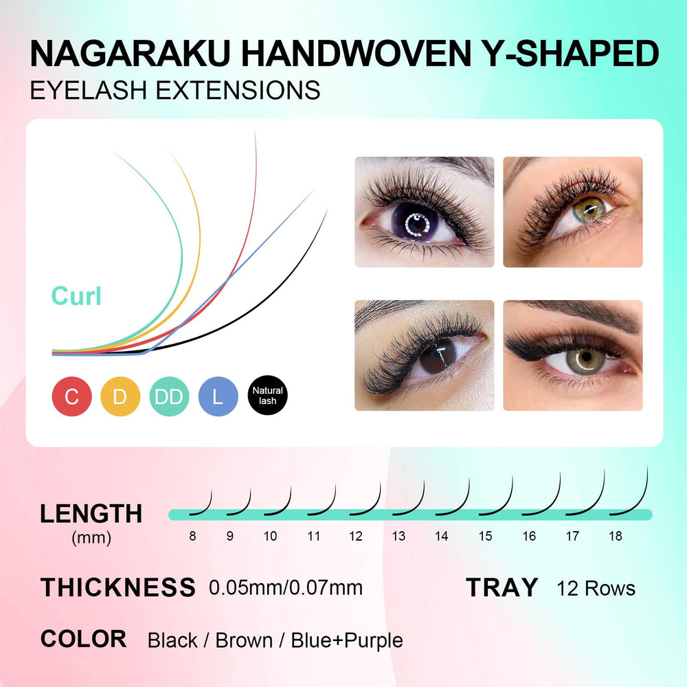 NAGARAKU YY Lashes lightweight soft material reduces client fatigue.
