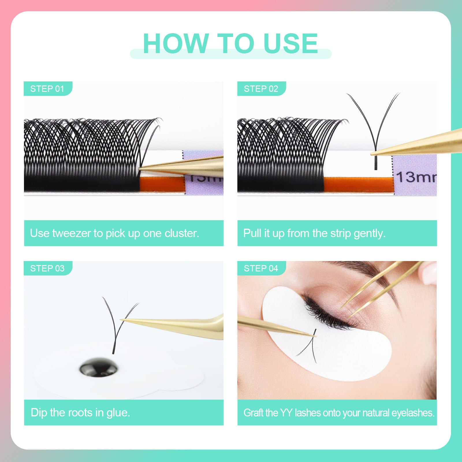 NAGARAKU YY Lashes ideal for beginners and pros to build custom looks.