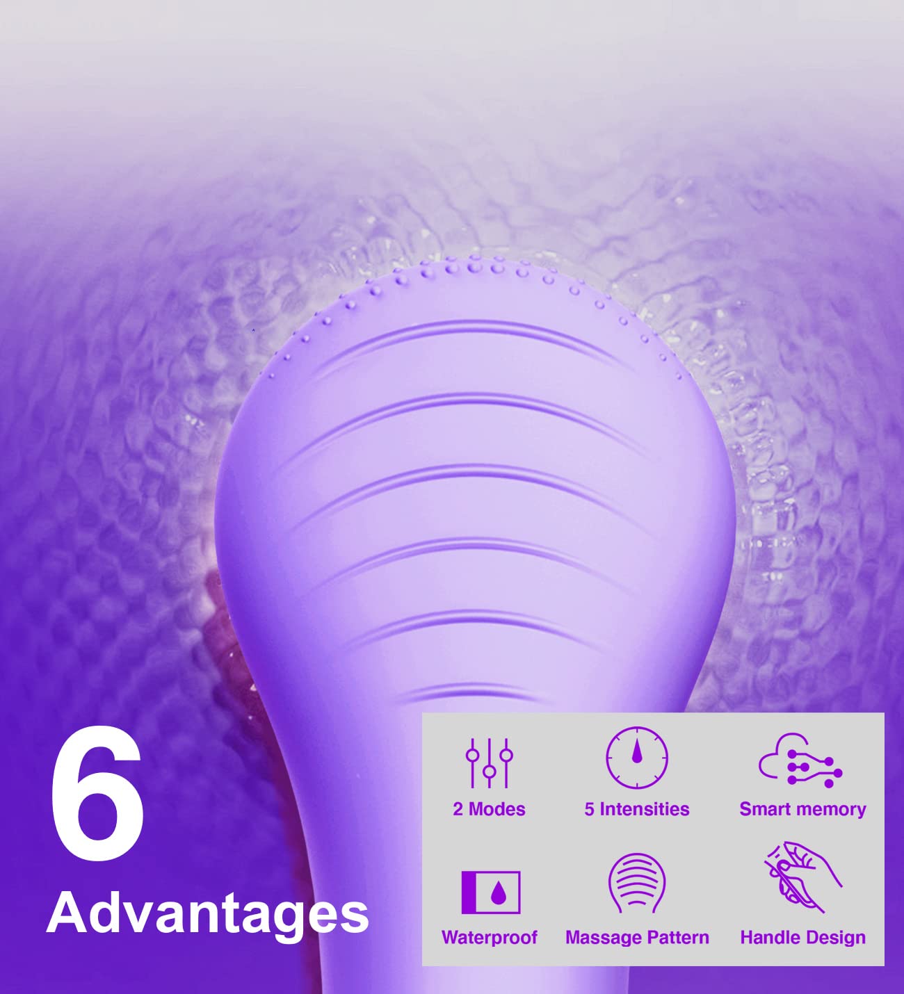 NågraCoola CLIE silicone ridges provide soothing facial massage.