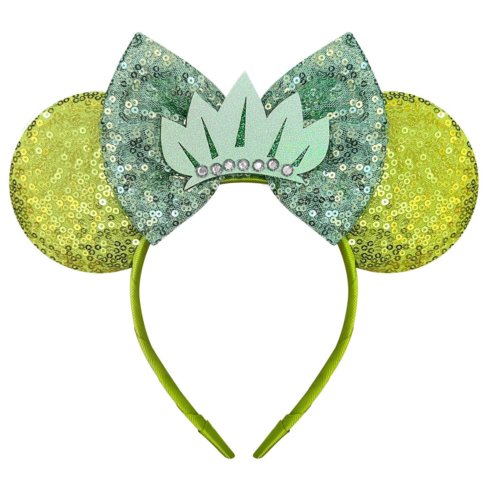 Nahalesy Green Mouse Ears Headband with sequin ears for stylish looks and everyday wear.