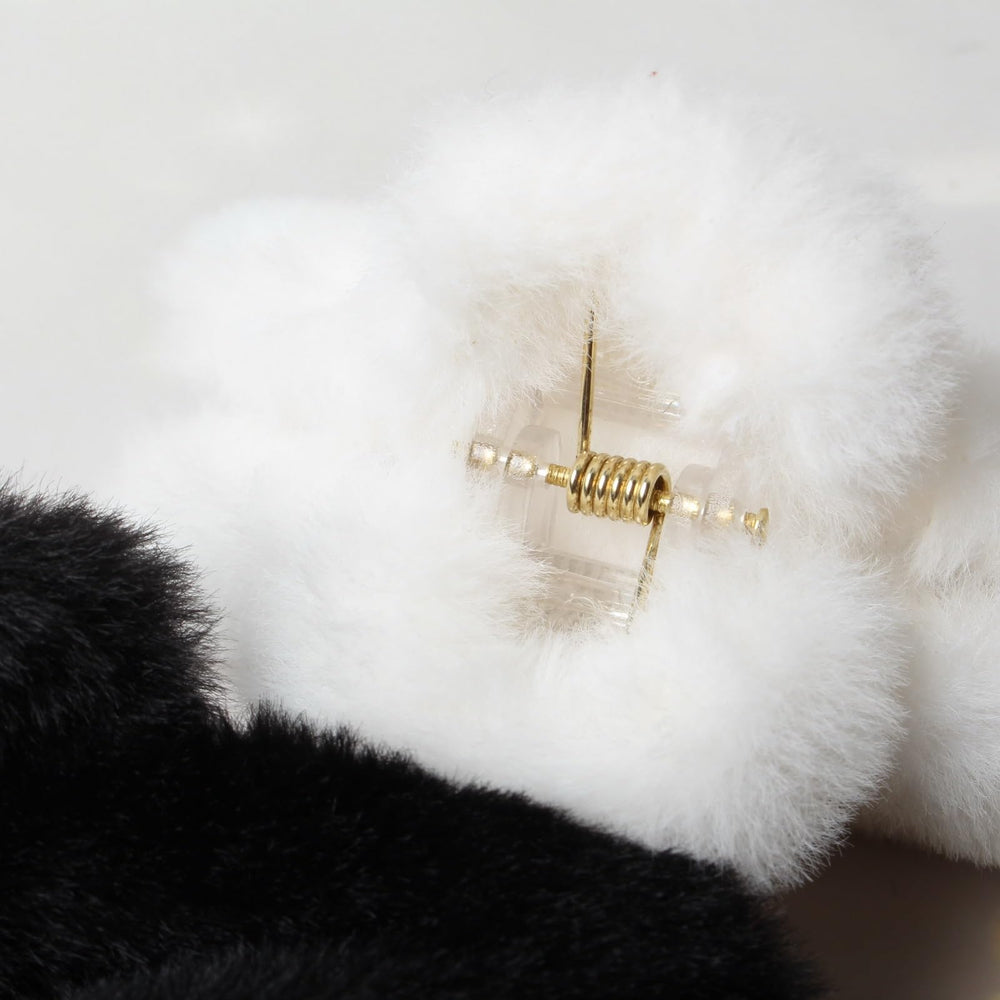 Naibirdr fluffy hair clip halfshape black offers lightweight comfort for daily activities.