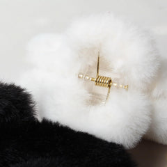 Naibirdr fluffy hair clip halfshape black offers lightweight comfort for daily activities.