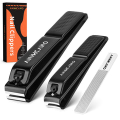 Nail Clipper Set with Glass File closeup showing compact, premium design for easy grooming.