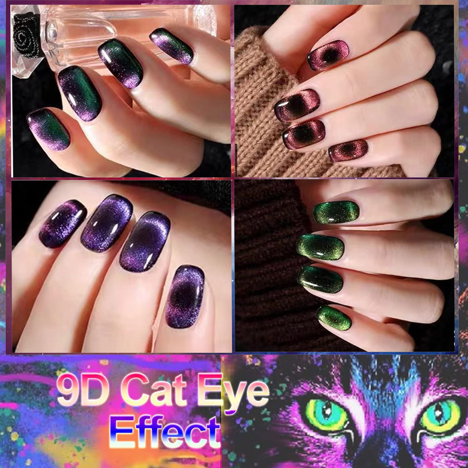 NAIL GIL Galaxy effect polish showcases a shimmering galaxy finish without magnet