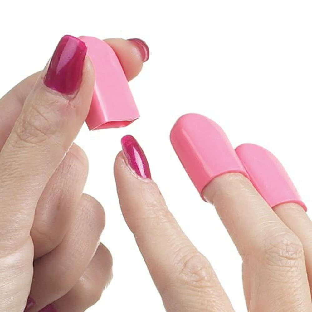 Nail Savers ten finger tips inside the bag help keep acrylics clean and polish intact.