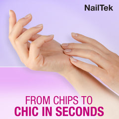 Nail Tek Crystal File case open illustrating travel-ready setup for quick touch-ups.