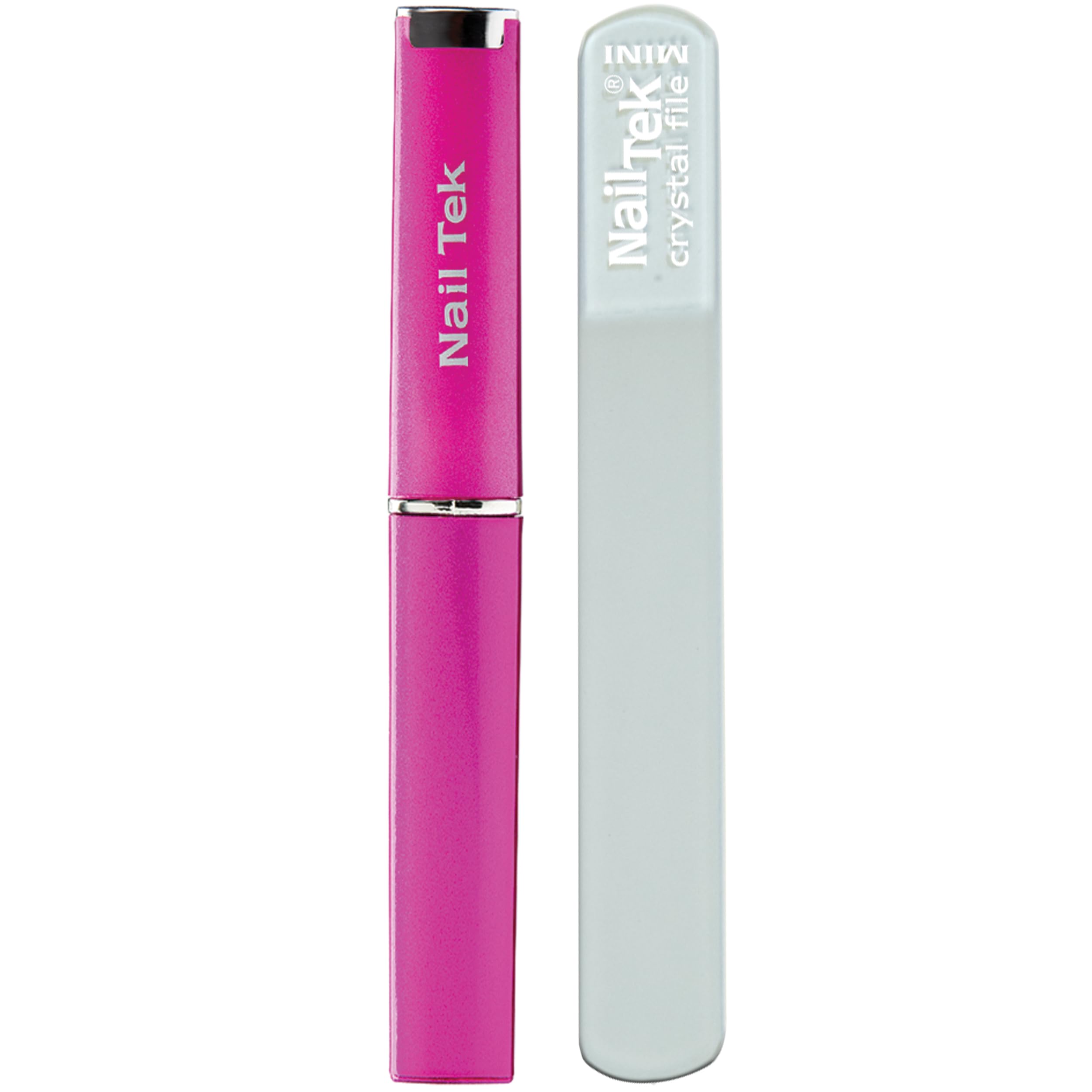 Nail Tek Crystal File close-up shows a glass surface for gentle shaping and smooth edges