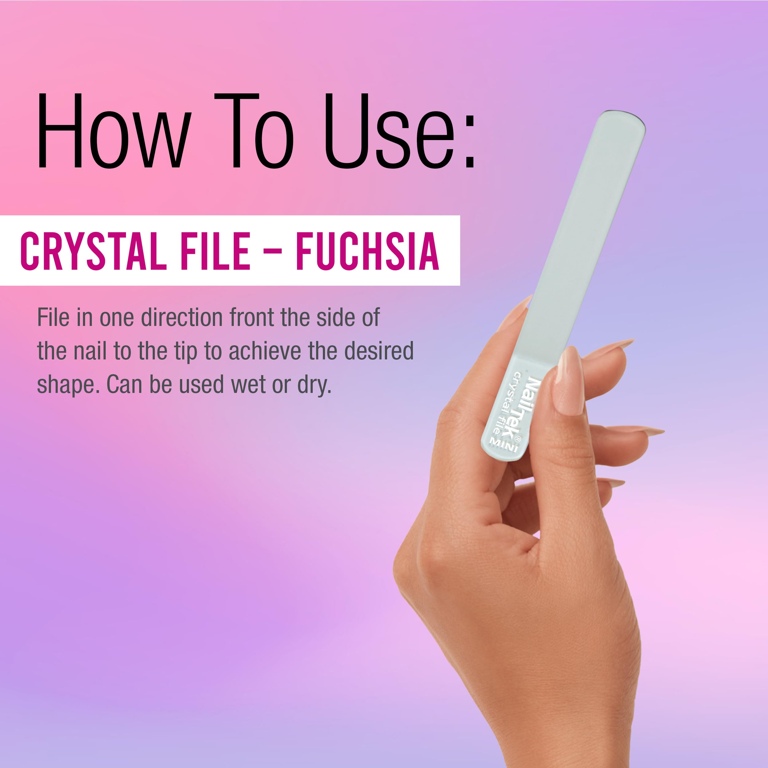 Nail Tek Crystal File double-sided abrasive surface for fast sculpting with care