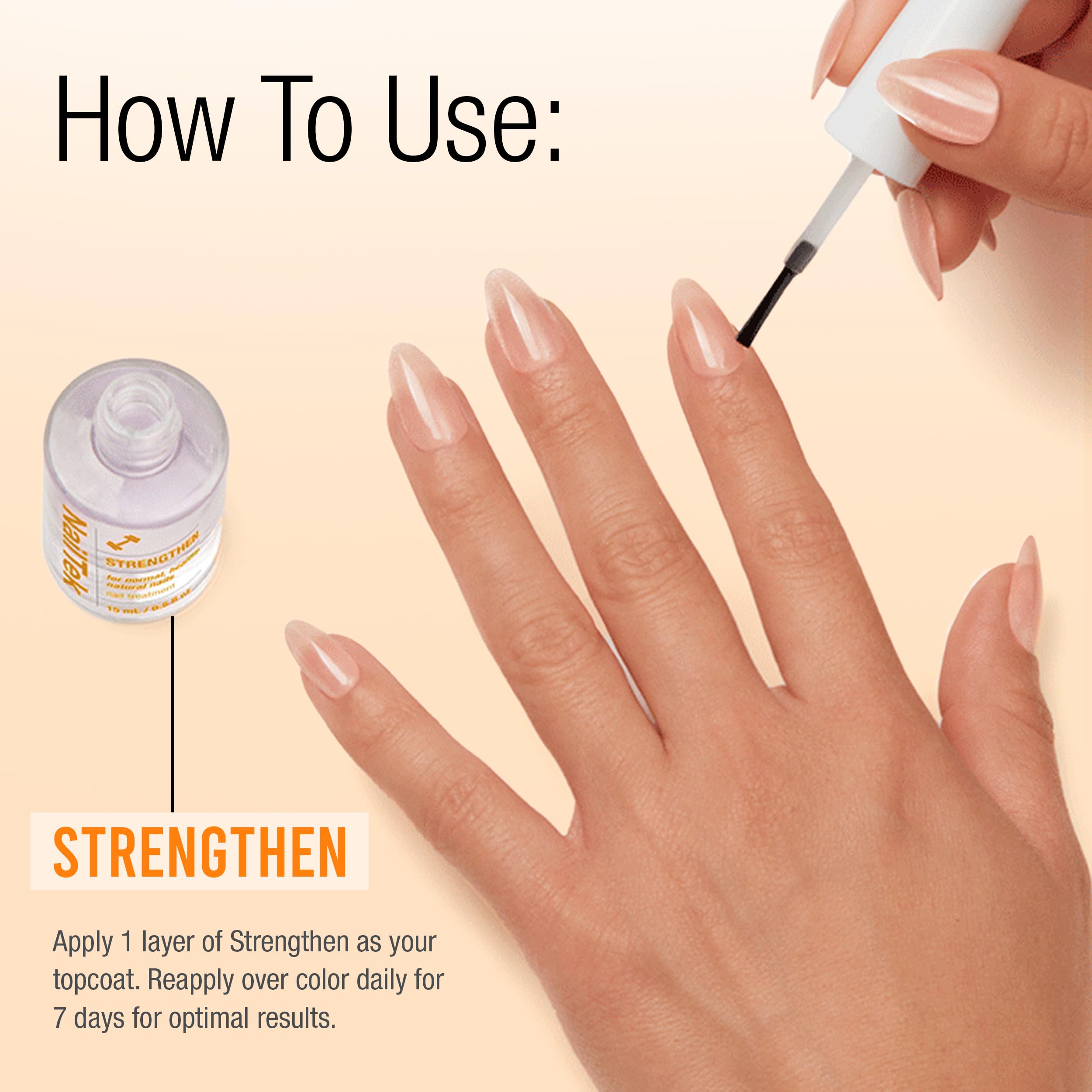 Nail Tek Formula 2 after-use nails display improved flexibility and smooth appearance