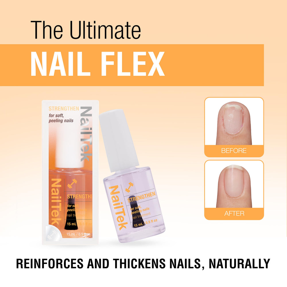 Nail Tek Formula 2 precision brush in action ready for targeted strengthening