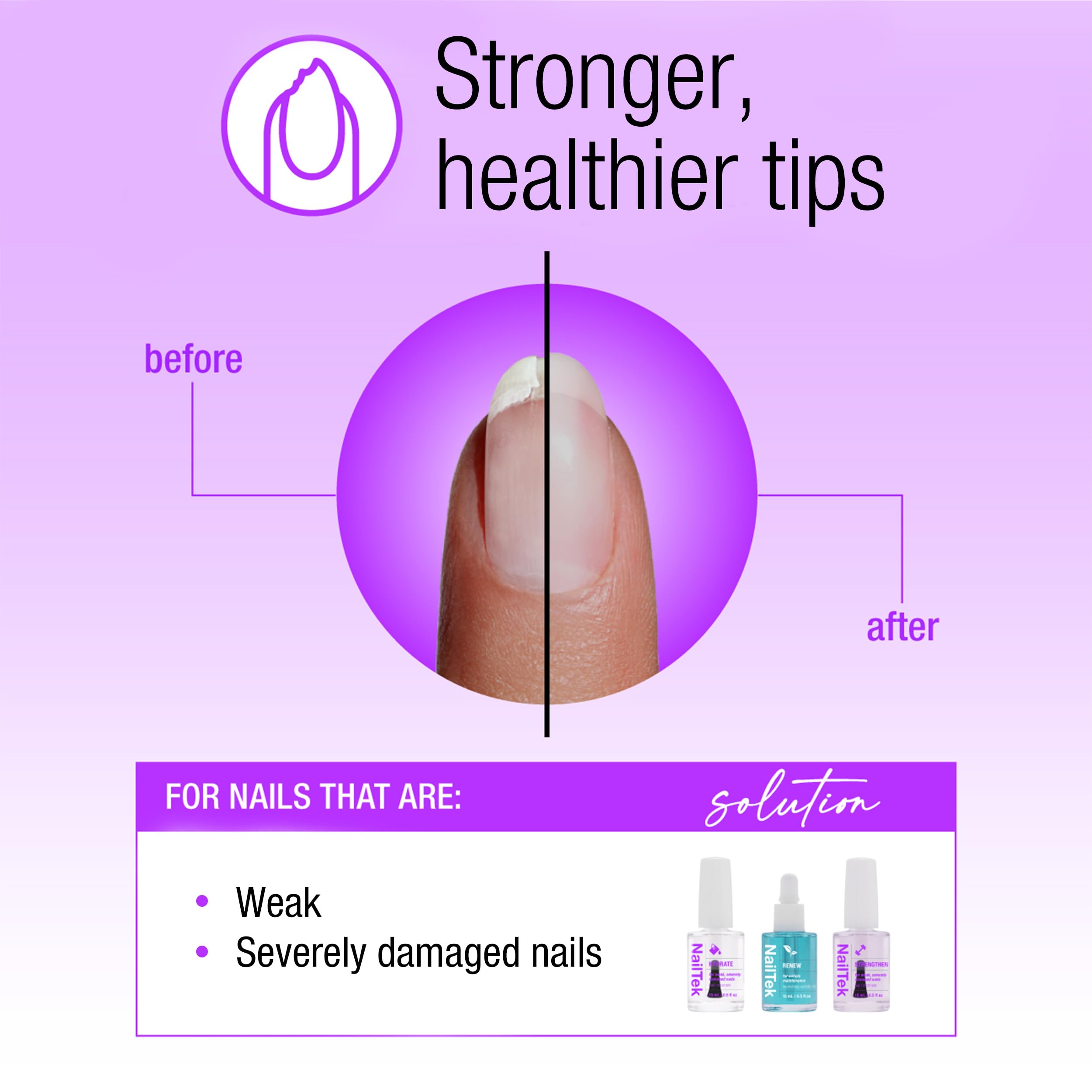 Nail Tek Formula 4 Xtra close-up emphasizes hydrolyzed wheat protein for moisture binding.