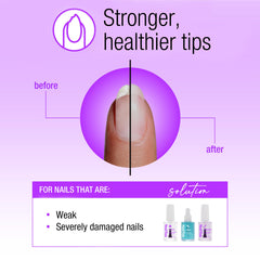 Nail Tek Formula 4 Xtra close-up emphasizes hydrolyzed wheat protein for moisture binding.