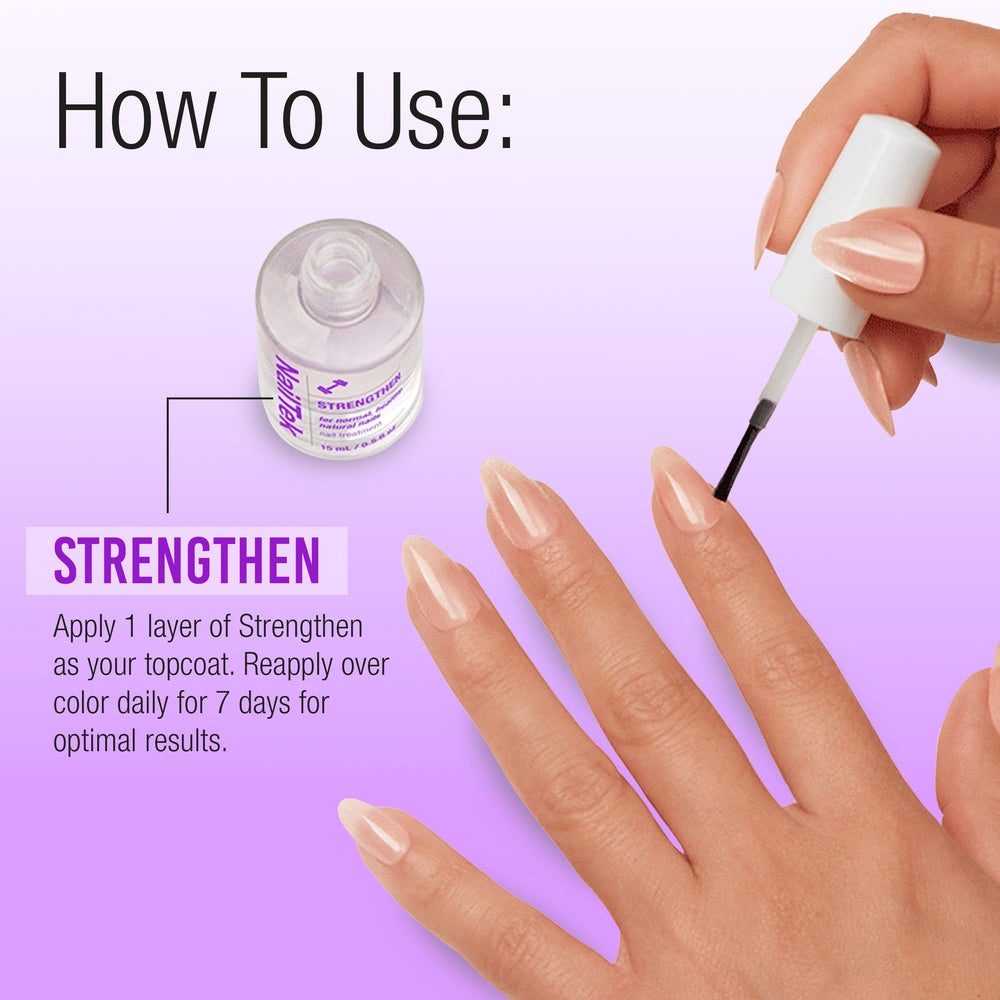 Nail Tek Formula 4 Xtra ready-for-color scenario shows polish-ready nails.