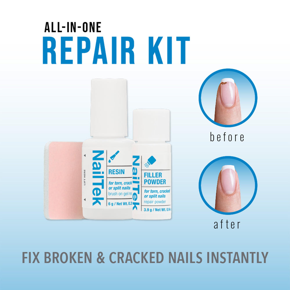 Nail Tek nail buffer smoothing the nail surface