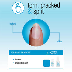 Nail Tek filler powder filling gaps for stronger nails