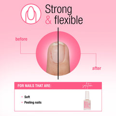 Nail Tek Ridge Filler used as base coat provides a solid underlayer for color.