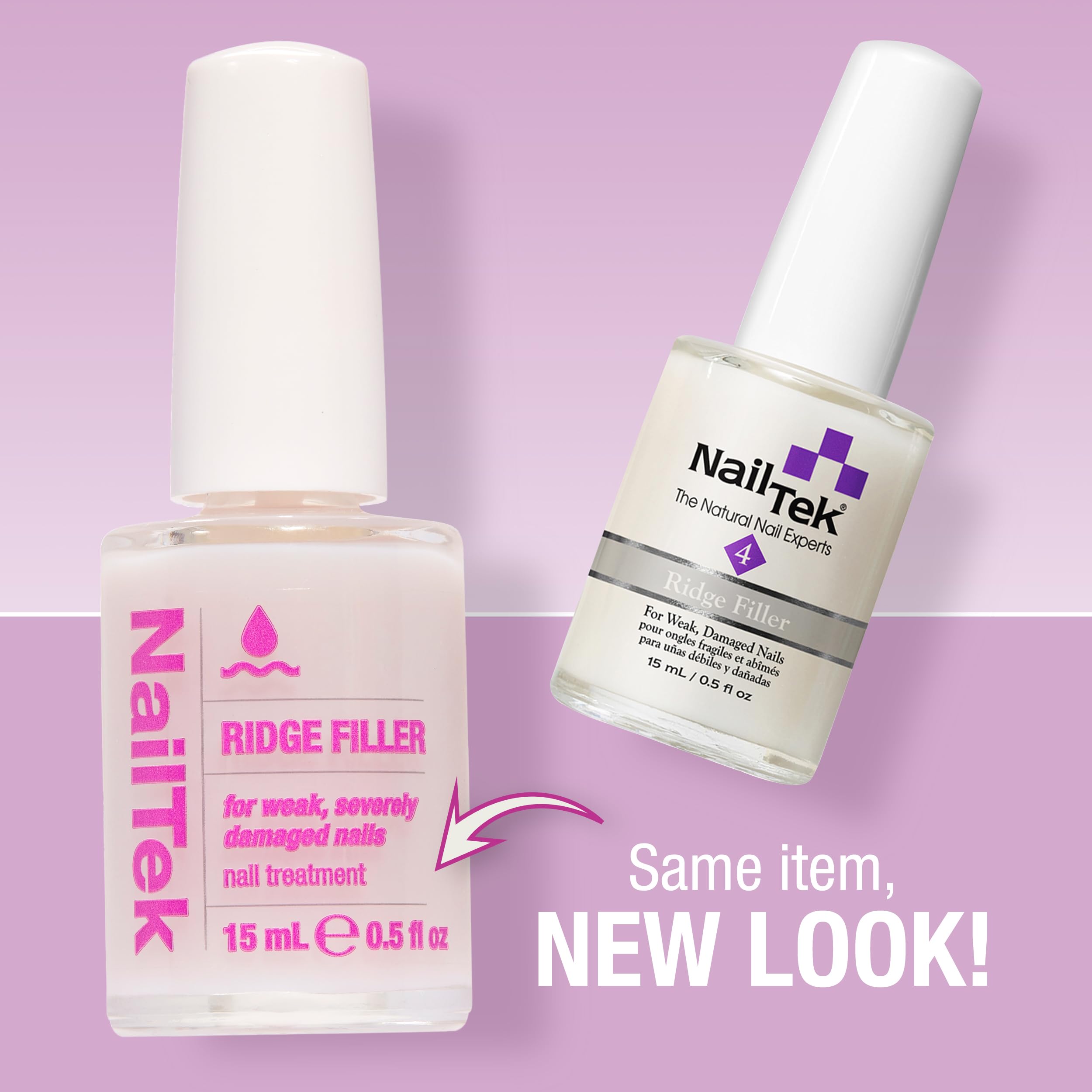 Nail Tek Ridge Filler brush application demonstrates seamless glide over ridges